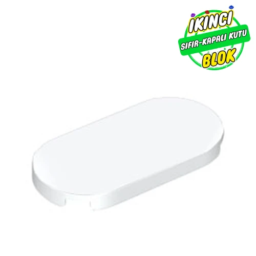 LEGO® Tile Round 2 x 4 Beyaz Sıfır