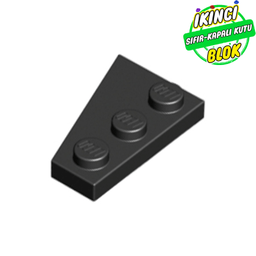 LEGO® 3 x 2 Üçgen Plaka Sağ Siyah Sıfır