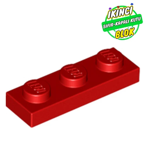 LEGO® Plate 1 x 3 Kırmızı Sıfır