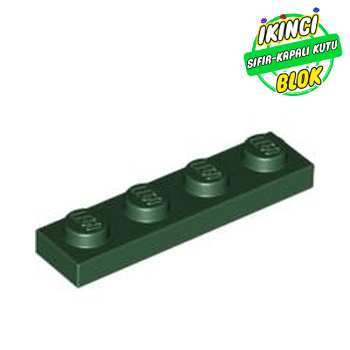 LEGO® 1 x 4 Plaka Koyu yeşil Sıfır