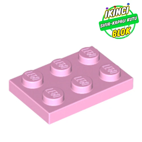 LEGO® Plate 2 x 3 Parlak Pembe Sıfır