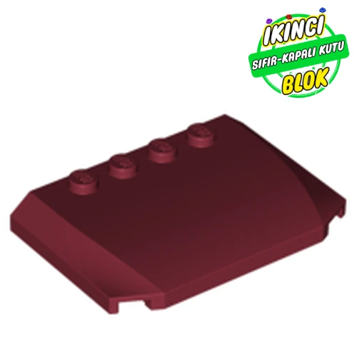 LEGO® 4 x 6 x 2/3 Kaput Koyu Kırmızı Sıfır