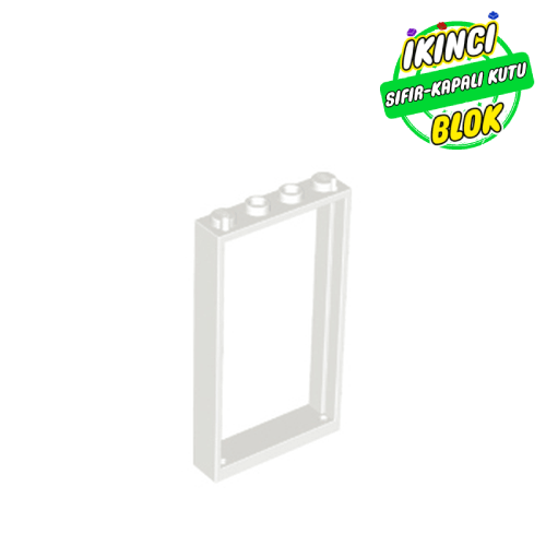LEGO® 1 x 4 x 6 2 Delikli Çerçeve Beyaz Sıfır