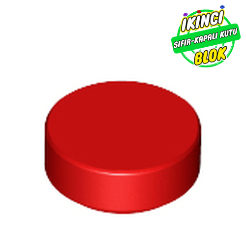 LEGO® 1 x 1 Daire Düz Plaka Kırmızı Sıfır