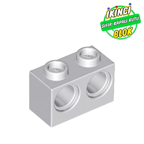 LEGO® Technic Brick 1 x 2 [2 Pin Holes] Açık Mavimsi Gri Sıfır
