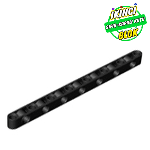 LEGO® 1 x 15 İki Yön Pim Girişli Technic Panel Siyah Sıfır