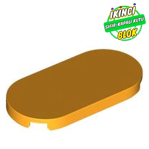 LEGO® Tile Round 2 x 4 Parlak Açık Turuncu Sıfır