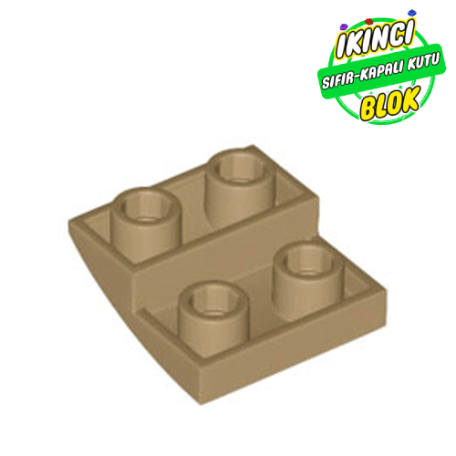 LEGO® 2 x 2 x 2/3 Eğimli Parça Ters Koyu Bej Sıfır
