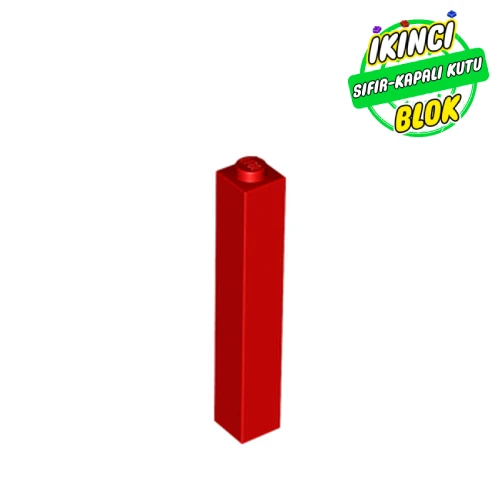 LEGO® Brick 1 x 1 x 5 with Solid Stud Kırmızı Sıfır