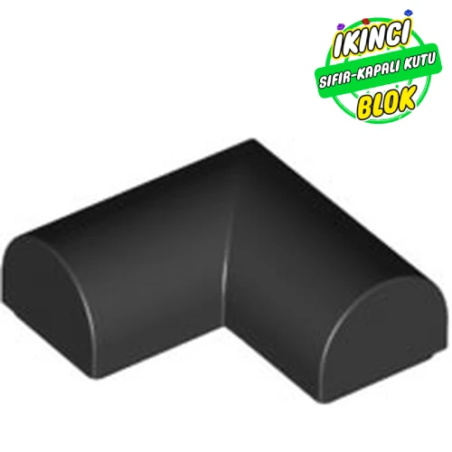LEGO® Brick Curved 2 x 2 x 2/3 Double, Corner, No Studs Siyah Sıfır