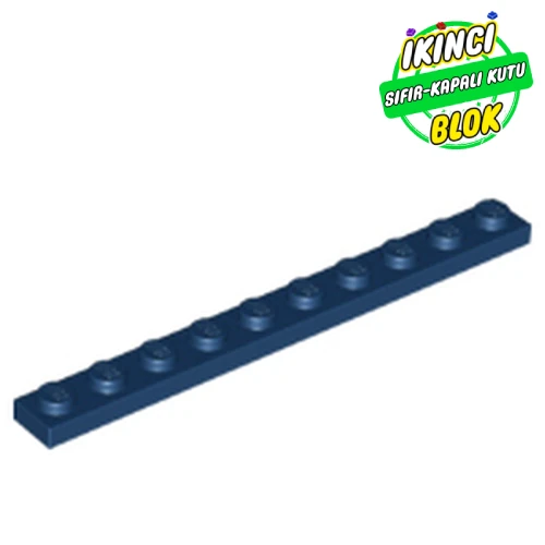 LEGO® Plate 1 x 10 Koyu Mavi Sıfır