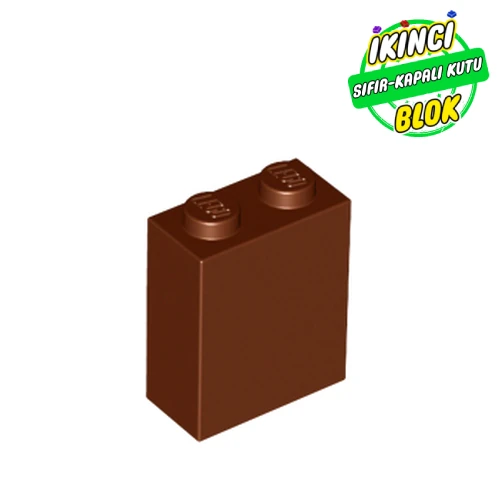 LEGO® Brick 1 x 2 x 2 with Inside Stud Holder Kırmızımsı Kahverengi Sıfır