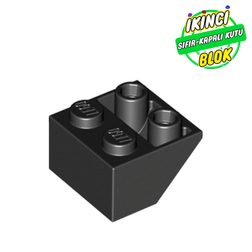 LEGO® 2 x 2 45 Derece Ters Eğimli Parça  Siyah Sıfır