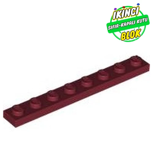 LEGO® Plate 1 x 8 Koyu Kırmızı Sıfır