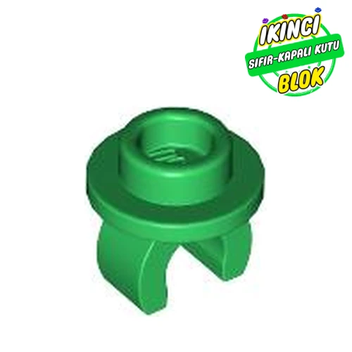 LEGO® Plate Round 1 x 1 with Hollow Stud and Underside Clip Yeşil Sıfır