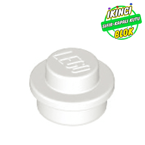 LEGO® 1 x 1 Kavisli Plaka Beyaz Sıfır