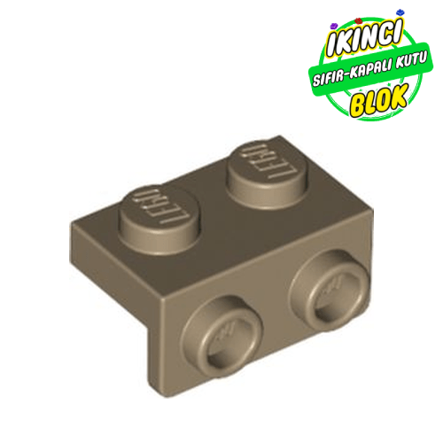 LEGO® 1 x 2 ve 1 x 2 Braket Koyu Bej Sıfır