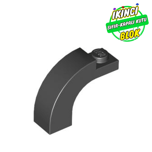 LEGO® 1 x 3 x 2 Kavisli Kiriş Siyah Sıfır