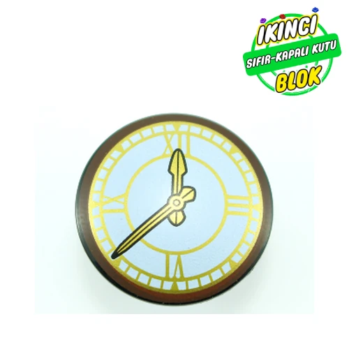 LEGO® Shield Round Bowed with Clock Print Siyah Sıfır