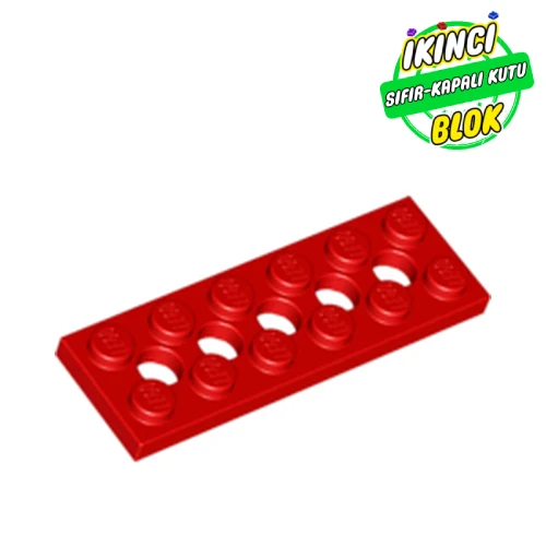 LEGO® 2 x 6 5 Delikli Technic Plaka Kırmızı Sıfır