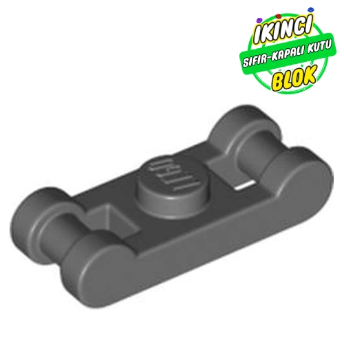 LEGO® Plate Special 1 x 1 with Handle on 2 Ends Koyu Mavimsi Gri Sıfır