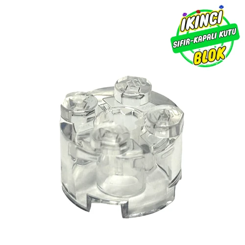 LEGO® 2 x 2 Kavisli Daire Tuğla Aks Boşluklu Şeffaf Sıfır