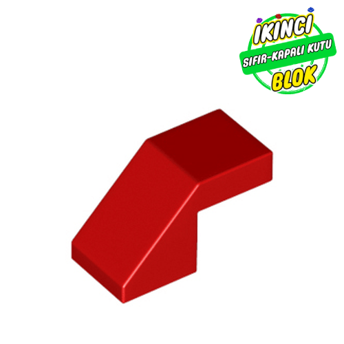 LEGO® 2 x 1 45 Derece Altı Kesik Studsız Eğimli Parça Kırmızı Sıfır