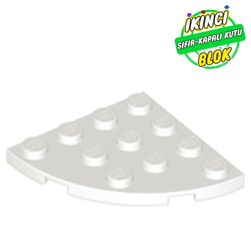 LEGO® Plate Round Corner 4 x 4 Beyaz Sıfır
