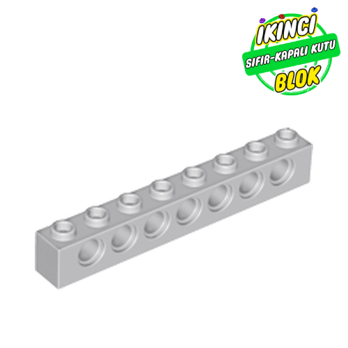 LEGO® 1 x 8 Technic Tuğla Açık Mavimsi Gri Sıfır