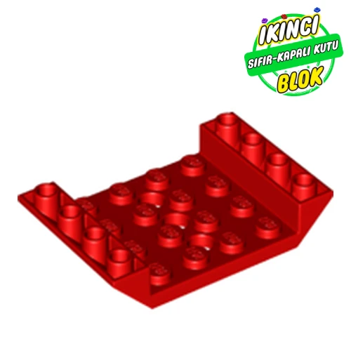 LEGO® Slope Inverted 45° 6 x 4 Double with 4 x 4 Recessed and 3 Holes Kırmızı Sıfır