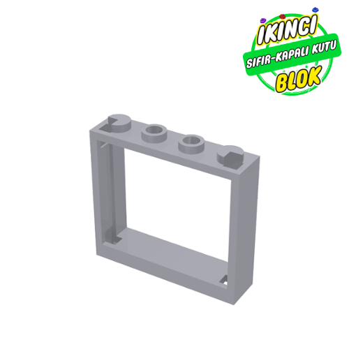 LEGO® 1 x 4 x 3 Pencere Çerçevesi Açık Mavimsi Gri Sıfır