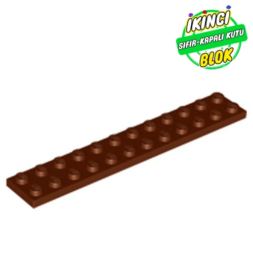 LEGO® Plate 2 x 12 Kırmızımsı Kahverengi Sıfır