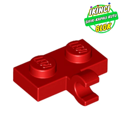 LEGO® 1 x 2 Dikey Tutuculu Plaka Kırmızı Sıfır