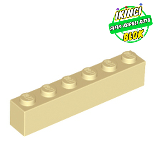 LEGO® 1 x 6 Tuğla Bej Sıfır
