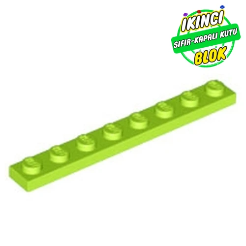 LEGO® Plate 1 x 8 Limon Yeşili Sıfır