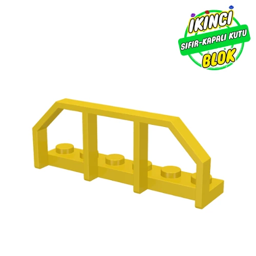 LEGO® Plate Special 1 x 6 with Train Wagon End Fence Sarı Sıfır