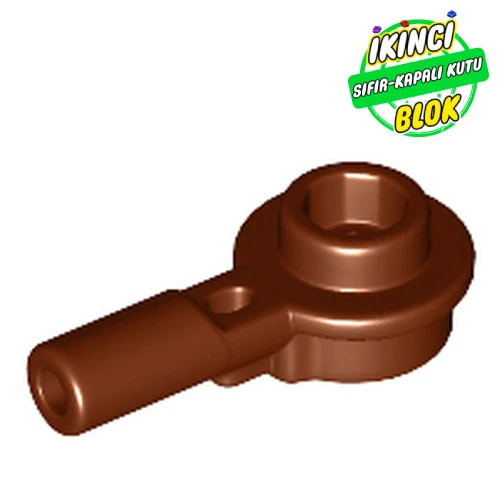 LEGO® Plate Round 1 x 1 with Hollow Stud and Horizontal Bar 1L Kırmızımsı Kahverengi Sıfır