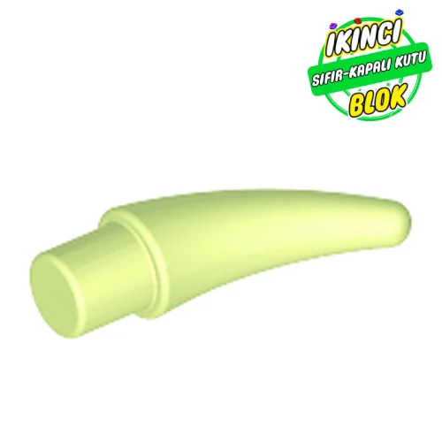 LEGO® Animal Body Part, Barb / Claw / Tooth / Talon / Horn, Small Sarımsı Yeşil Sıfır