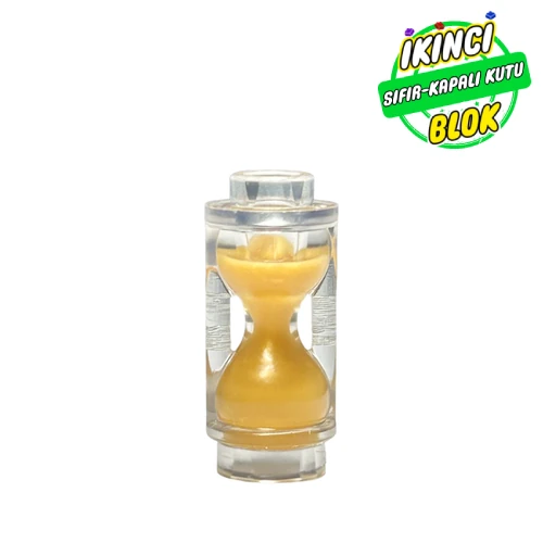 LEGO® Equipment Hourglass with Pearl Gold Sand Pattern Şeffaf Sıfır