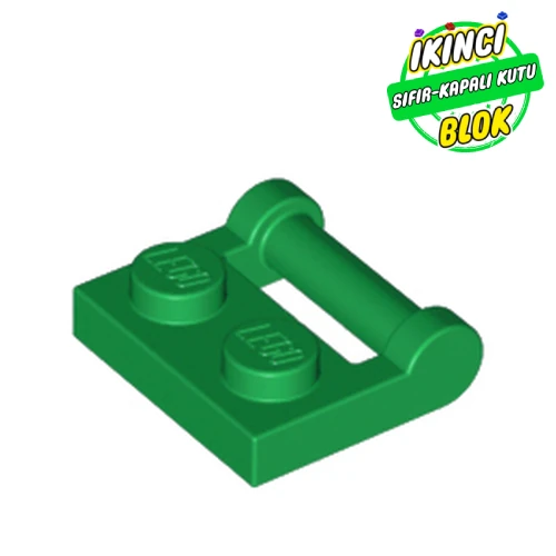 LEGO® Plate Special 1 x 2 [Side Handle Closed Ends] Yeşil Sıfır