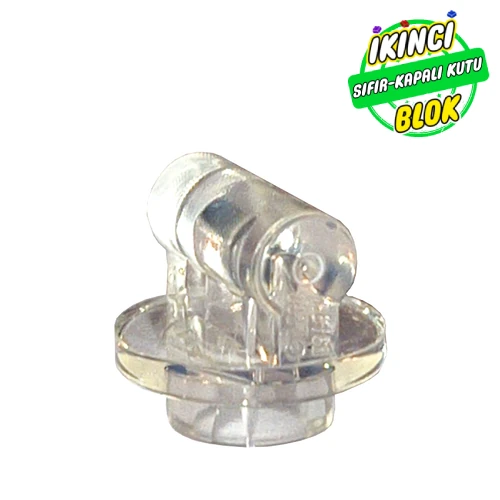 LEGO® Plate Round 1 x 1 with Hollow Stud and Bar on Underside - Long Space Şeffaf Sıfır