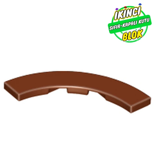 LEGO® Tile 4 x 4 Curved, Macaroni Kırmızımsı Kahverengi Sıfır