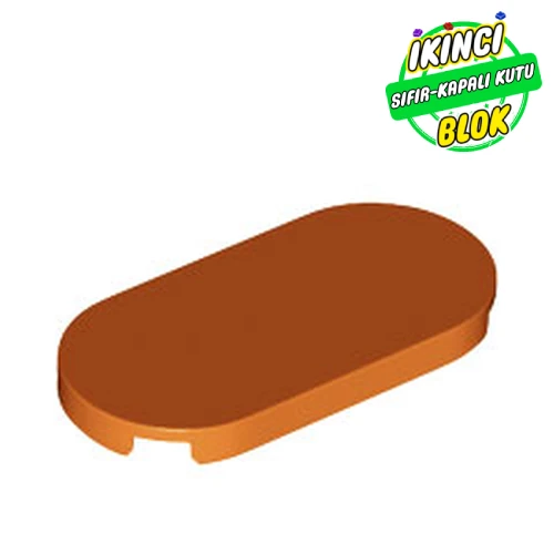LEGO® Tile Round 2 x 4 Koyu Turuncu Sıfır