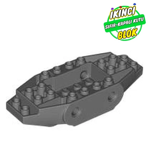 LEGO® Brick Special 4 x 10 x 1 With 2 Wedges, Pin Holes, 4 x 2 Recessed Center Koyu Mavimsi Gri Sıfır