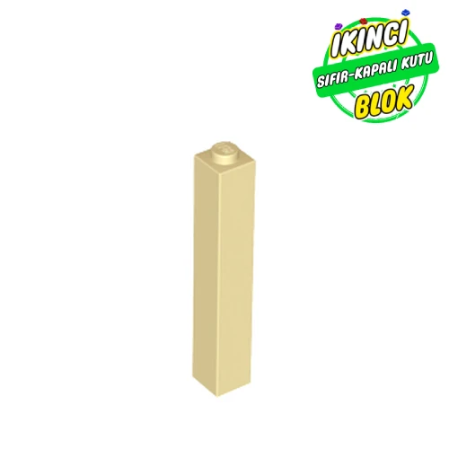 LEGO® Brick 1 x 1 x 5 with Solid Stud Bej Sıfır