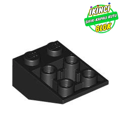 LEGO® Slope Inverted 33° 3 x 2, Round Bottom Pin Siyah Sıfır