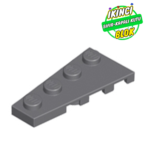 LEGO® 4 x 2 Sol Köşe Plaka Koyu Mavimsi Gri Sıfır