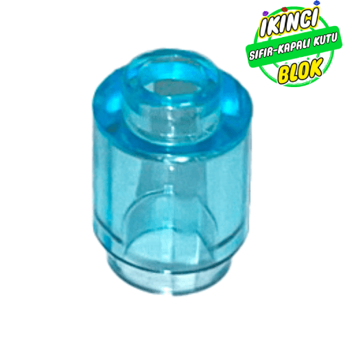 LEGO® 1 x 1 Kavisli Tuğla Şeffaf Açık Mavi Sıfır