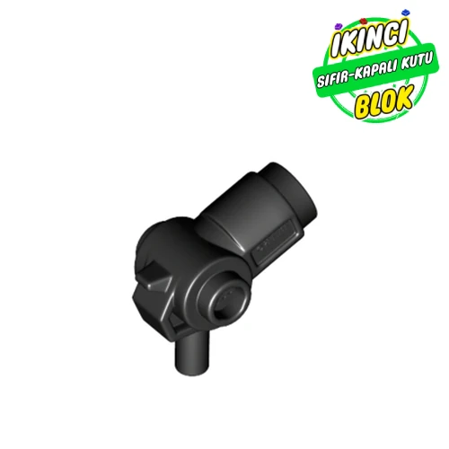 LEGO® Weapon Gun / Blaster with Hollow Studs on Sides and Inside Axle Holder Siyah Sıfır