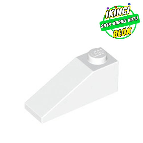 LEGO® 3 x 1 33 Derece Eğimli Parça Beyaz Sıfır